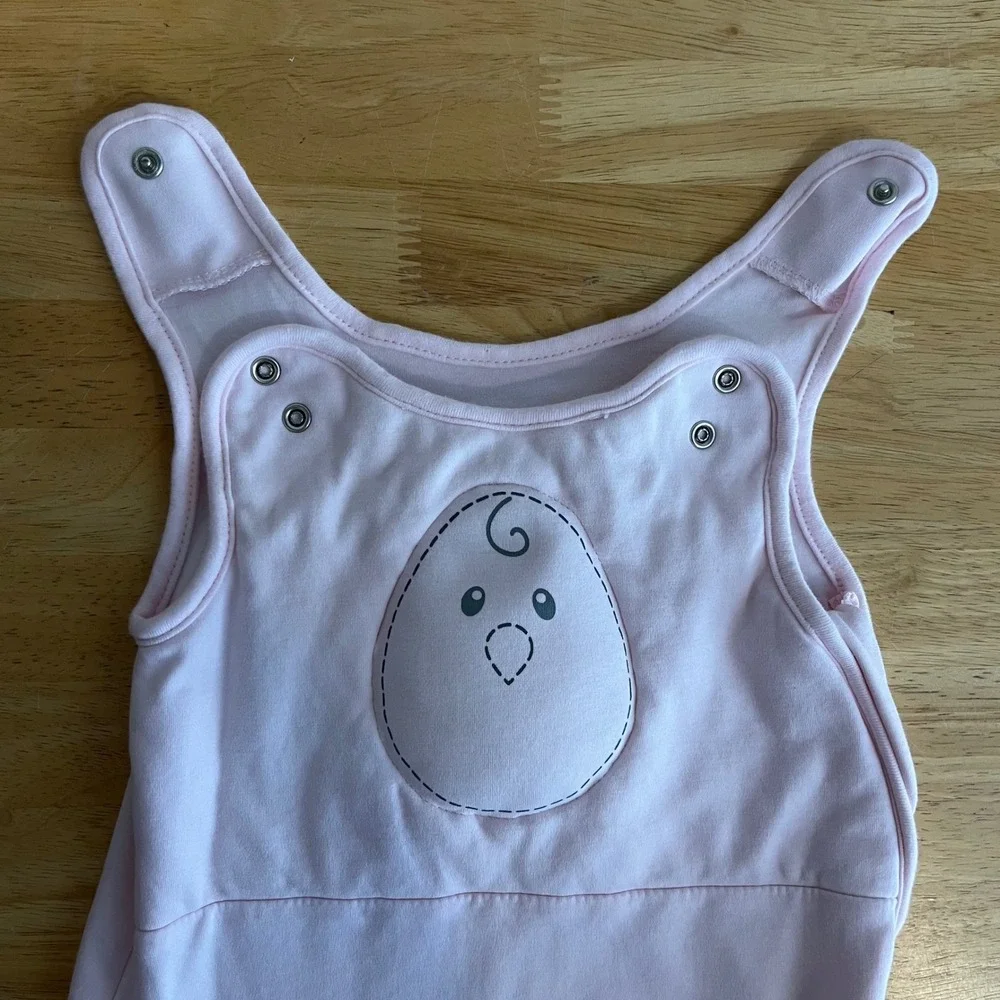 Nested Bean Zen Bag Pink Weighted Sleep Sack 0-6 Months Winter Snowflake Print